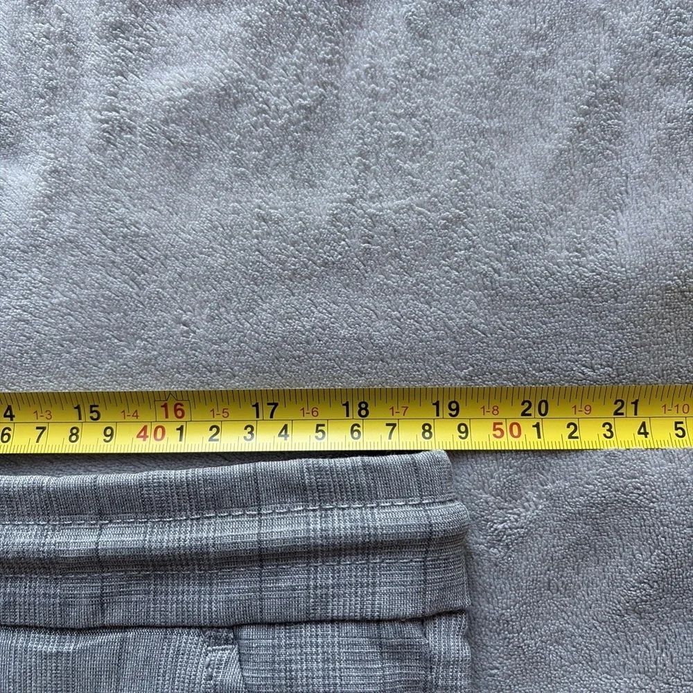 Projek Raw Bungee Flex Classic Fit Pants Size 36 Gray Plaid Drawstring